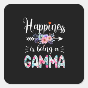 Moederkunst   Geluk is een gamma-dag Vierkante Sticker
