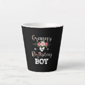 Moederkunst | Granny of a Birthday Boy Latte Mok (Voorkant)