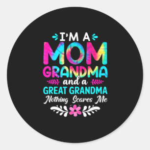 Moederkunst Ik ben een grote oma van mama Ronde Sticker