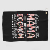 Moederkunst | Mam en hond Mam Birthday Golfhanddoek (Horizontaal)