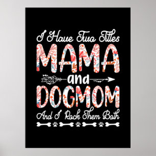 Moederkunst Mam en hond Mam Birthday Poster