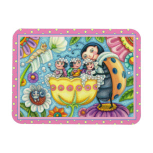 MOEDERLADYBUG EN KINDEREN, TULIP BUBBLE BATH MAGNEET