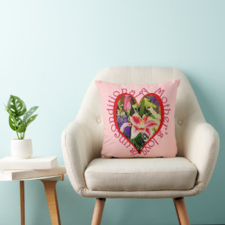 Moederliefde is onvoorwaardelijk Floral Heart Kussen