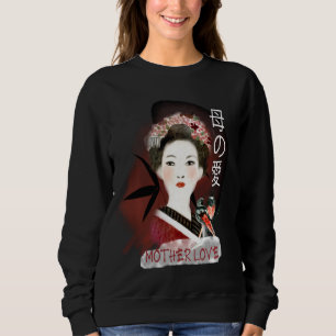 Moederliefde Japanse traditionele geisha Cute Red Trui