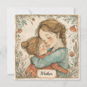 Moederlijke band: liefdevolle wensen feestdagenkaart (Voorkant)