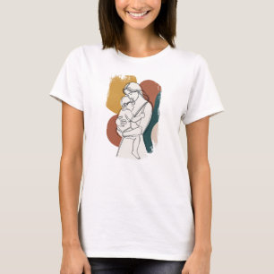 Moederlijke Sereniteit: Een Minimalistische Omarmi T-shirt