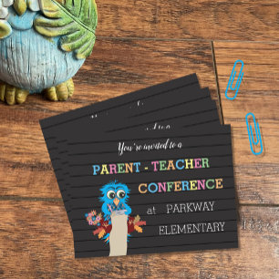 Moederonderwijzer Conference Blue Owl Briefkaart