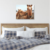 Moederpaarden en -dieren canvas afdruk (Insitu (Slaapkamer))