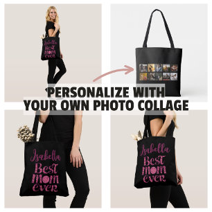 Moeder's Aandenken Foto Collage Trendy Citaat Draagtas