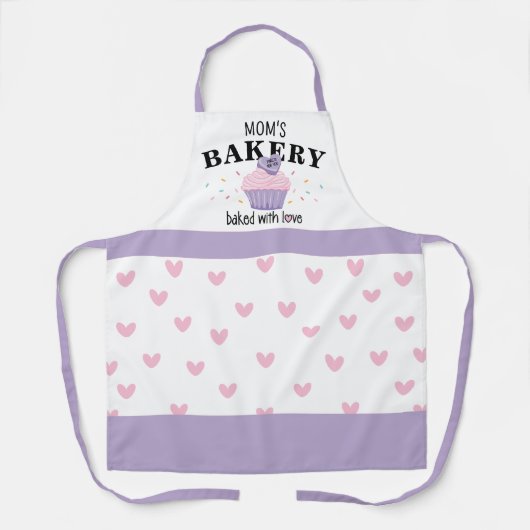 Moeders Bakkerij Roze Cupcake Moederdag Schort (Voorkant)
