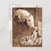 Moeders begroeten elkaar briefkaart (Voorkant / Achterkant)