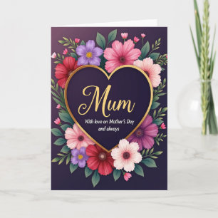 Moeders Bloemstuk van Liefde Kaart