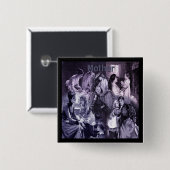 moeders en kinderen Collage Moederdag Vierkante Button 5,1 Cm (Voorkant /achterkant)