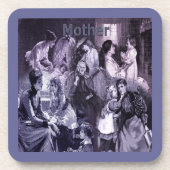 moeders en kinderen Collage Onderzetter (Voorkant)