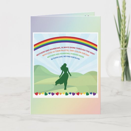 Moeders en Regenbogen Moederdag Kaart (Voorkant)