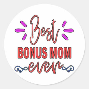 Moeder's Gift Beste Bonus Mama Ooit Ronde Sticker