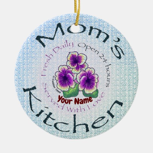 Moeders Keuken Keramisch Ornament (Voorkant)