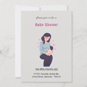 Moeder's liefde met pasgeboren Baby shower Kaart