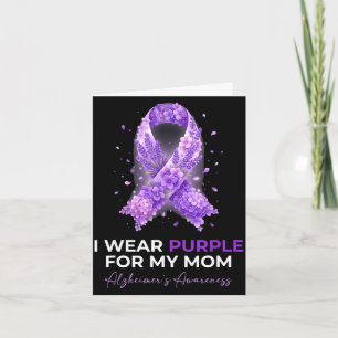 Moeders mama draagt paars voor mama alzheimer kaart