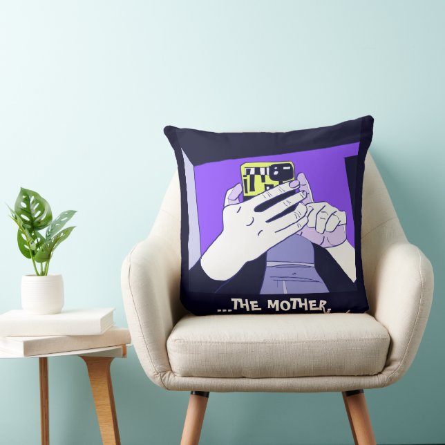 Moeder's Mobile Hands Violet Avocado Kussen (Stoel)