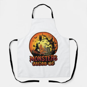 Moeders Monsters Halloween Skelet Pompoen Uil Grie Schort