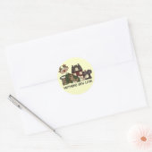 Moeders naaien liefde T shirten en geschenken Ronde Sticker (Envelop)