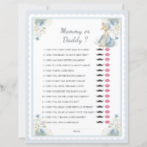 Moeders of vaders Blauwe Gans Baby Shower Spel