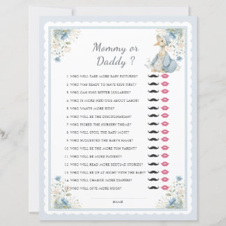 Moeders of vaders Blauwe Gans Baby Shower Spel