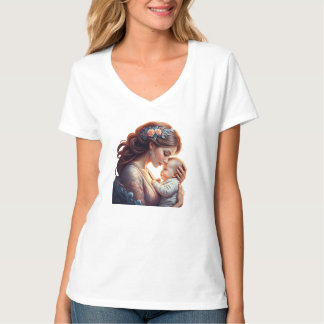 Moeders omhelzing t-shirt