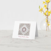 Moeder's quilt kaart (Gele Bloem)