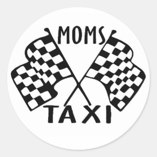 Moeders taxi ronde sticker