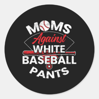 Moeders tegen witte honkbal Vrouwen Da Ronde Sticker