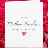 Moeders van de bruid of bruidegom, dank u bruiloft kaart