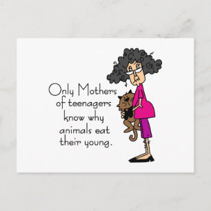 Moeders van tieners briefkaart