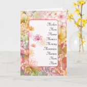 Moeders Verjaardag Bloementuin Kaart (Gele Bloem)