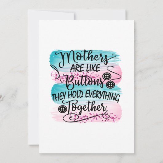 Moeders zijn als Buttonnen Kaart (Voorkant)