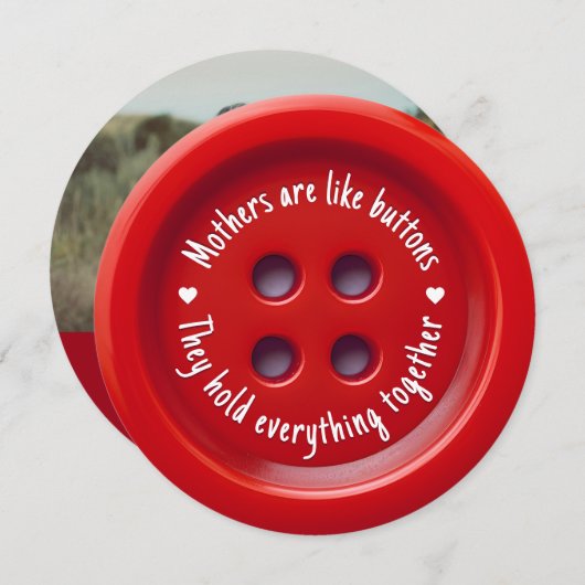 Moeders zijn als knoppen | MOEDERDAG Feestdagenkaart (Voorkant / Achterkant)