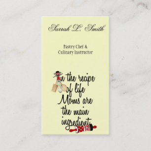 Moeders zijn het belangrijkste ingrediënt Visiteka Contactkaartje