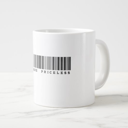 Moeders zijn onbetaalbaar barcode ontwerp extra grote beker (Voorkant rechts)