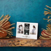 Moederschap 4 foto Collage Monogram Initiaal Fotoplaat (Zijkant)