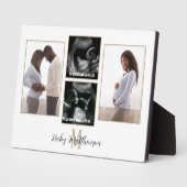 Moederschap 4 foto Collage Monogram Initiaal Fotoplaat (Zijkant)