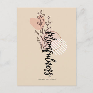 Moederschap Boho Bloem Naam Script Ontwerp Briefkaart