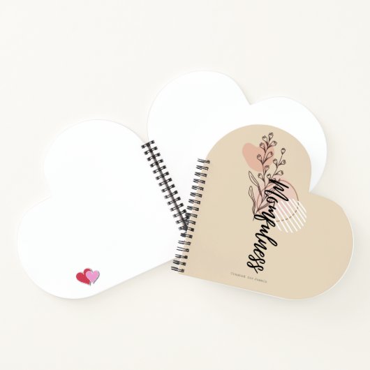 Moederschap Boho Bloem Naam Script Ontwerp Notitieboek (Binnen)