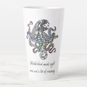 Moederschap heeft acht wapenartsy octopus-kaart no latte mok