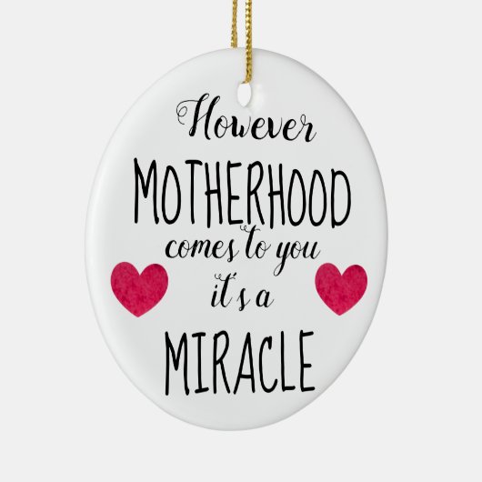 Moederschap komt u echter toe, wonderlijke adoptie keramisch ornament (Rechts)