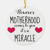 Moederschap komt u echter toe, wonderlijke adoptie keramisch ornament (Voorkant)