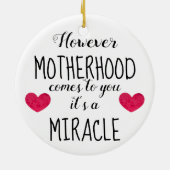 Moederschap komt u echter toe, wonderlijke adoptie keramisch ornament (Achterkant)