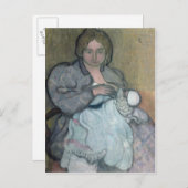 Moederschap met een Witte Dress Briefkaart (Voorkant / Achterkant)