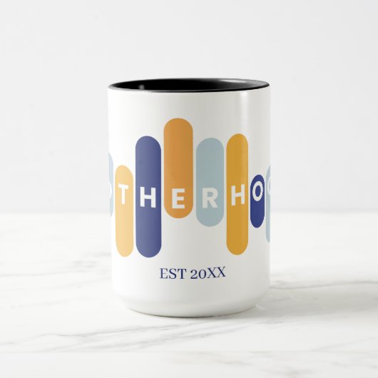 Moederschap Typografie eerste keer mam Mok (Midden)