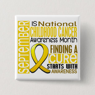 Moederschap voor kinderkanker Maand Ribbon I2 1,5 Vierkante Button 5,1 Cm